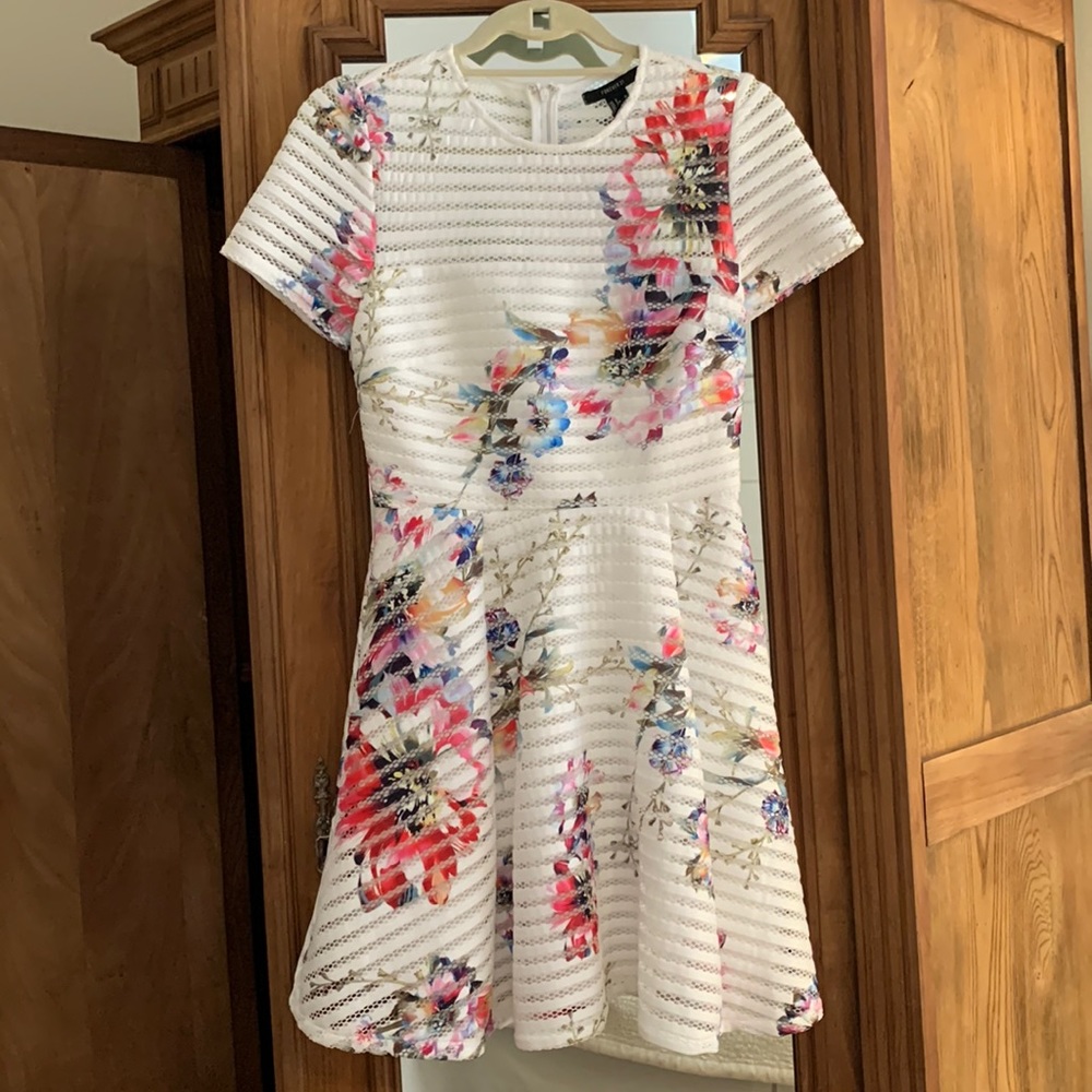 White Floral Fit and Flare